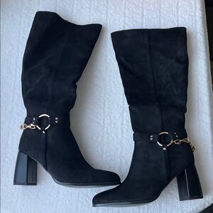 Utikliou Elegant Black Knee-High Women's Boots